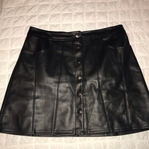 VEGAN leather mini skirt
